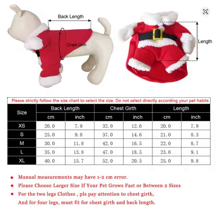 yorkie santa costume