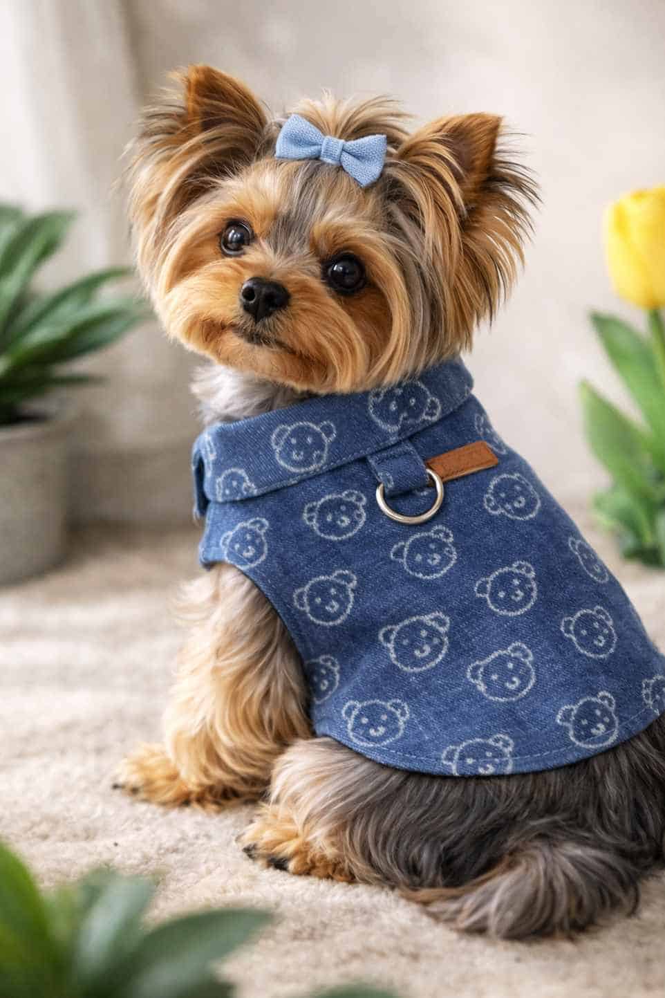 Denim Yorkie shirt