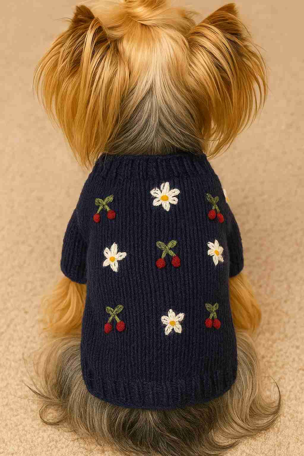 yorkie navy sweater