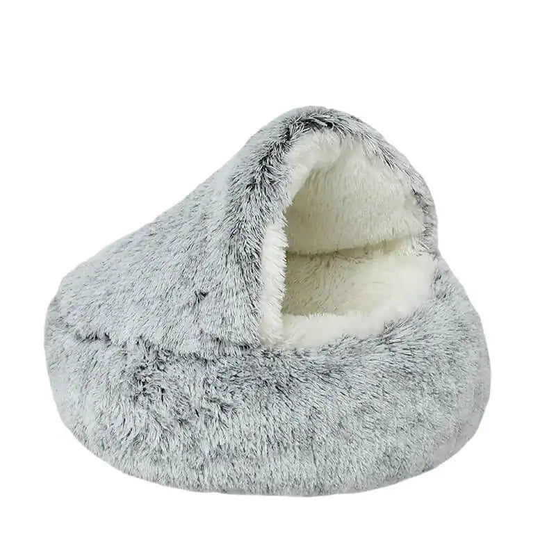 Fluffy Yorkie Cave Bed