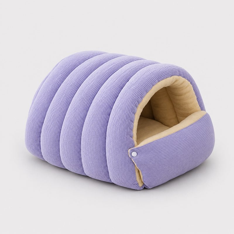 Corduroy Yorkie Cave Bed