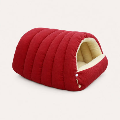 Corduroy Yorkie Cave Bed