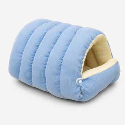 Corduroy Yorkie Cave Bed