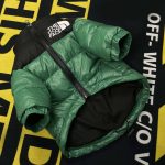 the dog face puffer jacket green