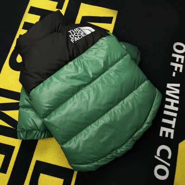 the dog face puffer jacket green