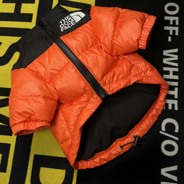 the dog face puffer jacket red