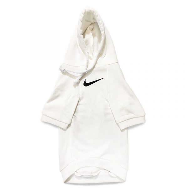 nike dog hoodie white