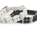 Pearl & Leather Yorkie Collar