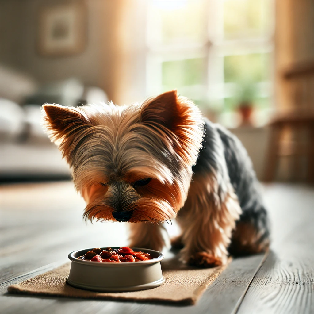 How much do you feed a yorkie puppy best sale