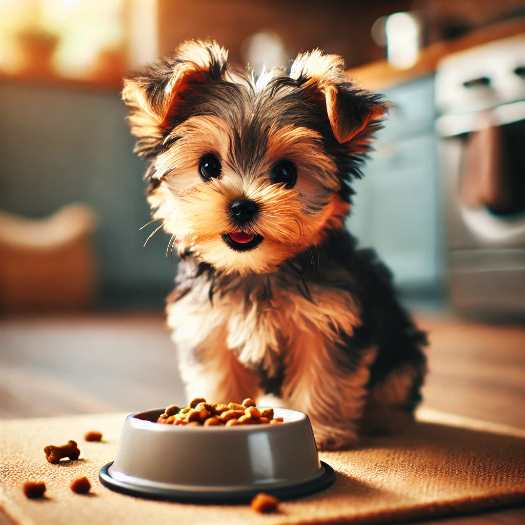 How much should a yorkie eat best sale