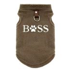 brown Who Is Your Boss Yorkie Coat