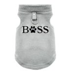 Who Is Your Boss Yorkie Coat gray