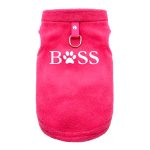 pink Who Is Your Boss Yorkie Coat