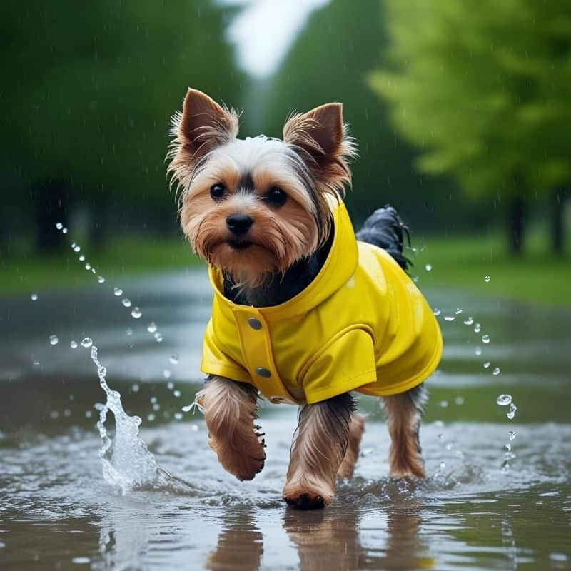 Do Yorkies Like Wet Weather