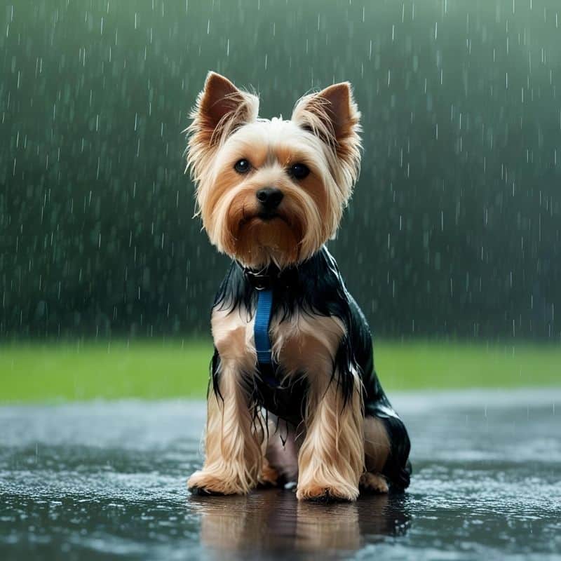 Do Yorkies like wet weather