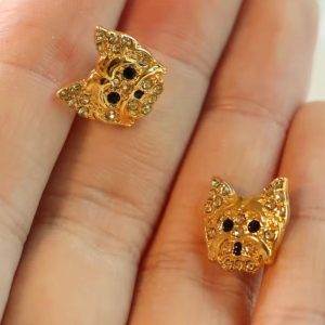 Yorkie Sparkle Studs