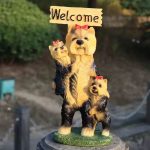 Yorkie Garden Statue