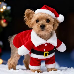 yorkie santa costume