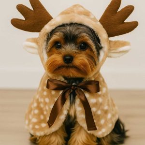 yorkie reindeer costume